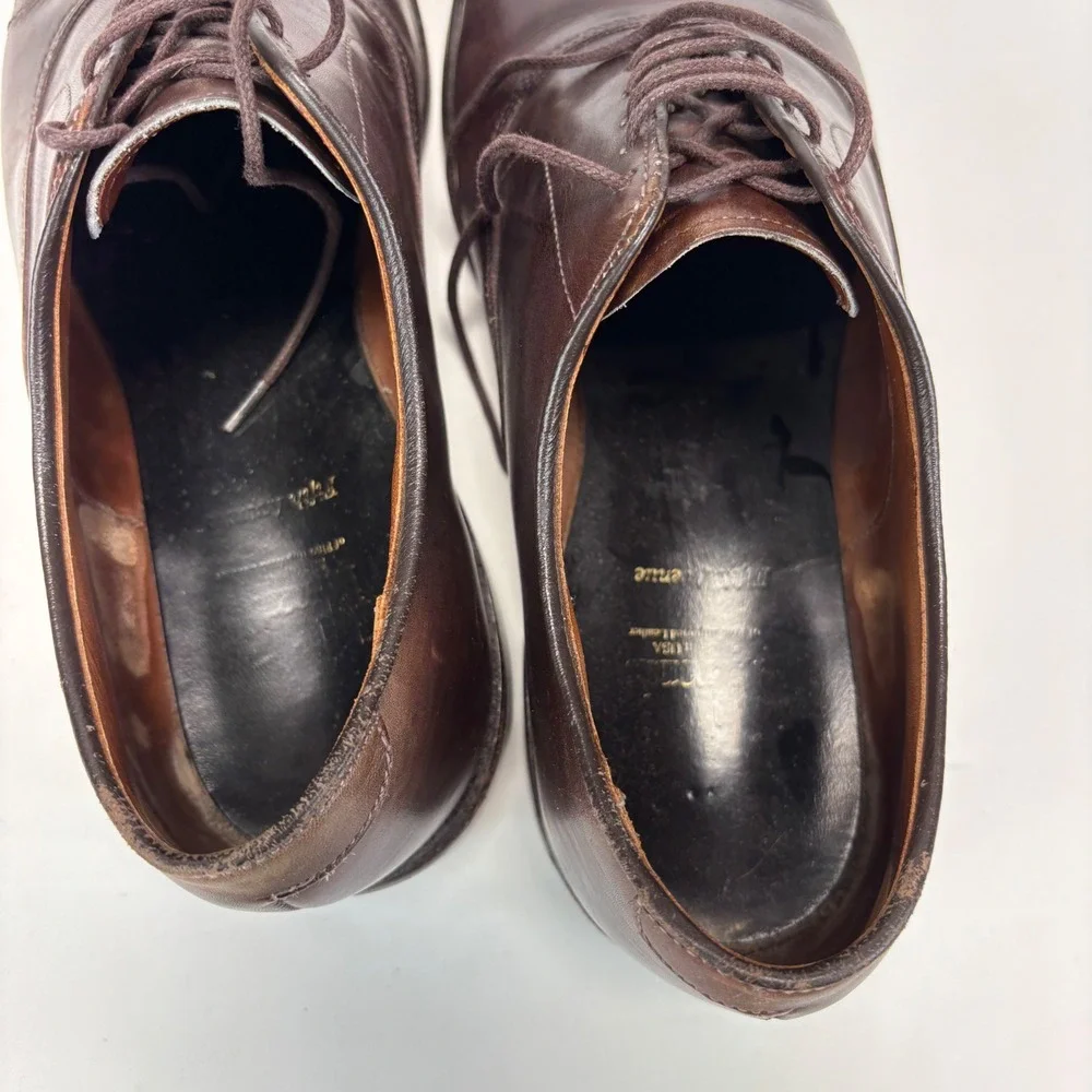 Allen Edmonds Fifth Avenue Oxford Mens 8 Dark Brown Leather Cap Toe Dress Shoes